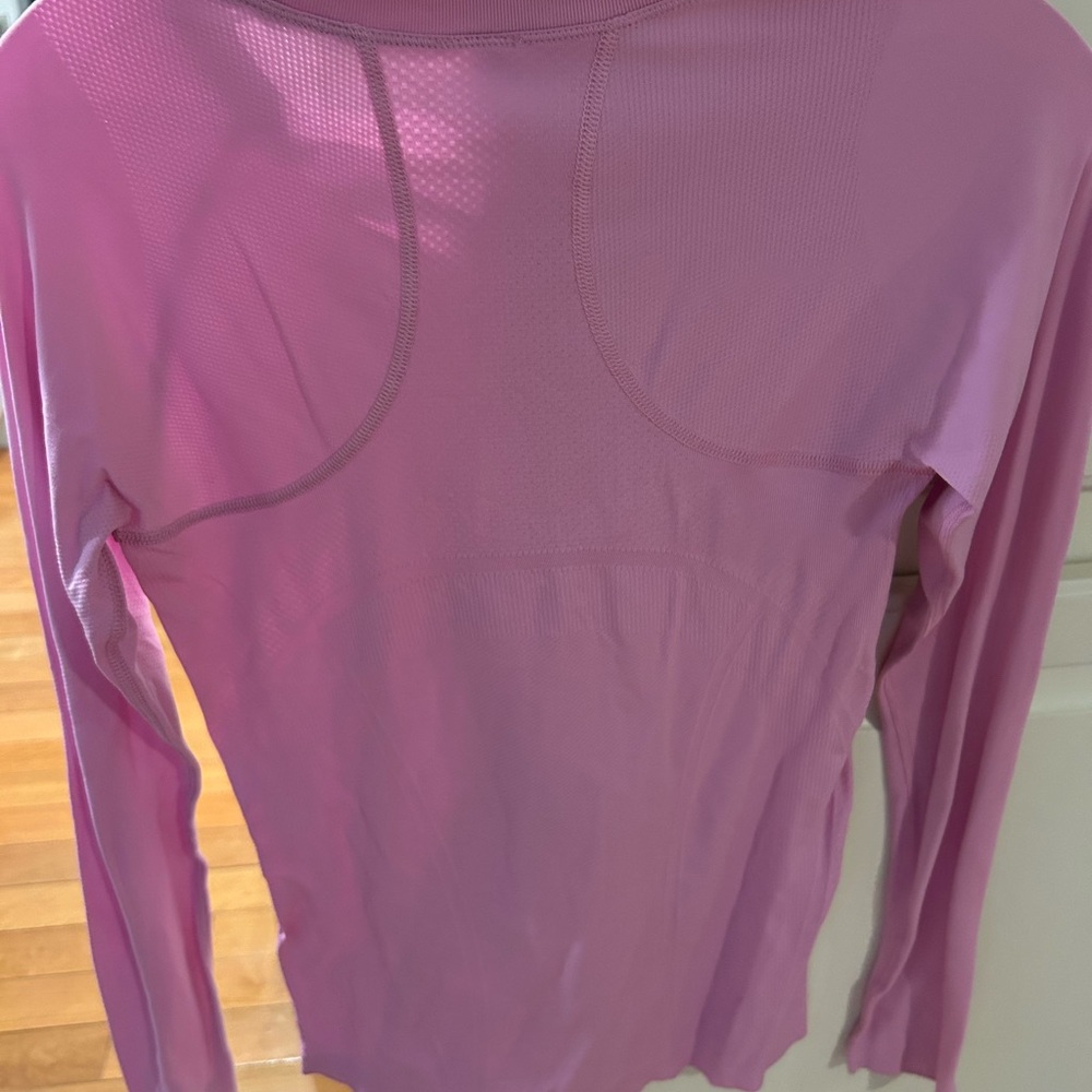 Athleta Pink Fitted Long Sleeve Top